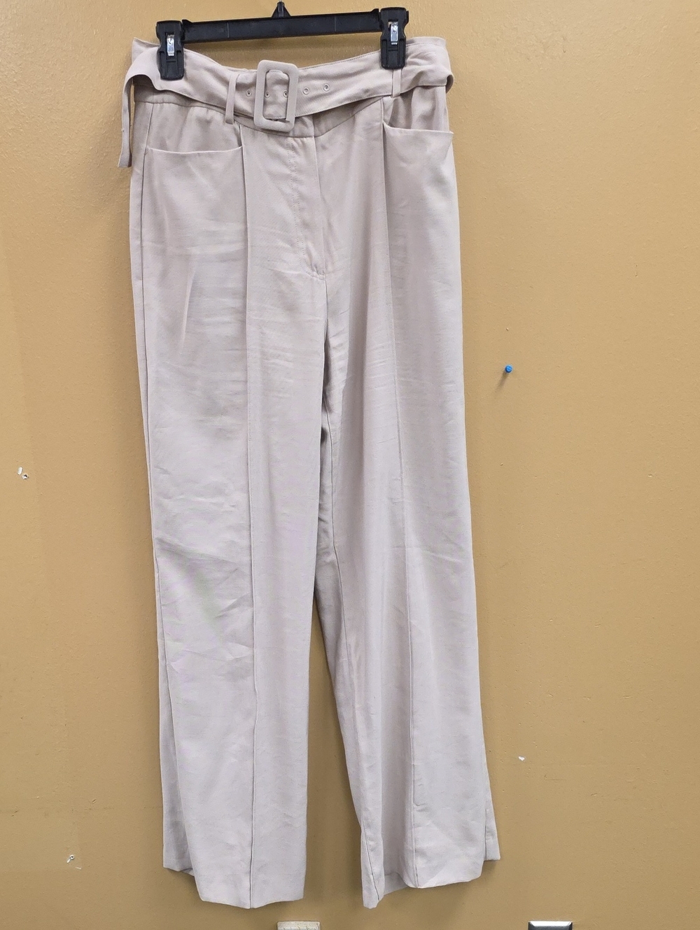 Worthington Neutral Paperbag-Waist Wide Leg Pants with Belt